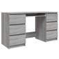 vidaXL Escritorio de madera contrachapada gris Sonoma 140x50x77 cm vidaXL Escritorio de madera contrachapada gris Sonoma 140x50x77 cm