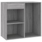 vidaXL Armario maquillaje madera contrachapada gris Sonoma 80x40x75 cm vidaXL Armario maquillaje madera contrachapada gris Sonoma 80x40x75 cm