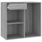 vidaXL Armario maquillaje madera contrachapada gris Sonoma 80x40x75 cm vidaXL Armario maquillaje madera contrachapada gris Sonoma 80x40x75 cm