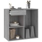 vidaXL Armario maquillaje madera contrachapada gris Sonoma 80x40x75 cm vidaXL Armario maquillaje madera contrachapada gris Sonoma 80x40x75 cm