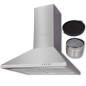 vidaXL Campana extractora acero inoxidable 600 mm