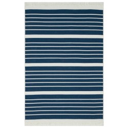 vidaXL Alfombra de algodón azul marino 160x230 cm