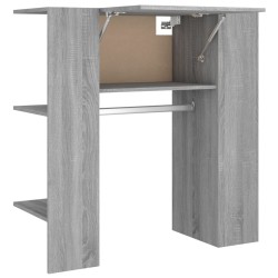 vidaXL Mueble recibidor madera contrachapada gris Sonoma 97,5x37x99 cm