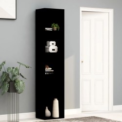 vidaXL Estantería madera contrachapada negro 40x30x189 cm