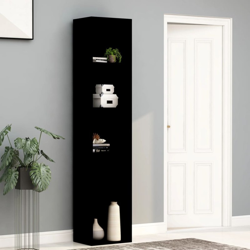 vidaXL Estantería madera contrachapada negro 40x30x189 cm vidaXL Estantería madera contrachapada negro 40x30x189 cm