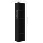 vidaXL Estantería madera contrachapada negro 40x30x189 cm vidaXL Estantería madera contrachapada negro 40x30x189 cm