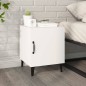 vidaXL Mesita de noche madera contrachapada blanco vidaXL Mesita de noche madera contrachapada blanco