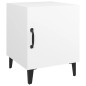 vidaXL Mesita de noche madera contrachapada blanco vidaXL Mesita de noche madera contrachapada blanco