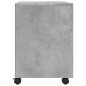 vidaXL Archivador ruedas madera contrachapada gris hormigón 45x38x54cm