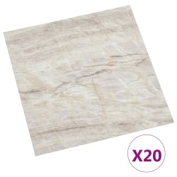 vidaXL Tarimas autoadhesivas 20 unidades PVC 1,86 m² beige