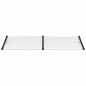 vidaXL Marquesina puerta policarbonato negro y transparente 239x90 cm