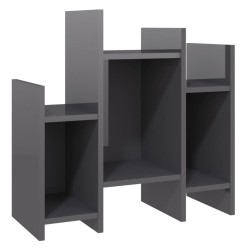vidaXL Armario auxiliar madera contrachapada gris brillante 60x26x60cm