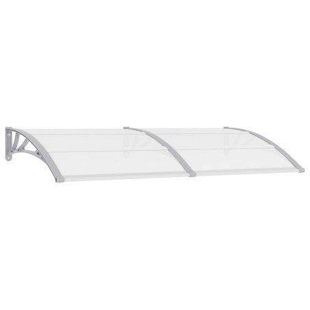 vidaXL Marquesina para puerta PC gris 200x100 cm