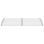vidaXL Marquesina para puerta PC gris 200x100 cm