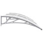 vidaXL Marquesina para puerta PC gris 200x100 cm