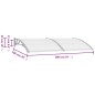 vidaXL Marquesina para puerta PC gris 200x100 cm
