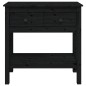 vidaXL Mesa consola de madera maciza de pino negro 75x35x75 cm vidaXL Mesa consola de madera maciza de pino negro 75x35x75 cm