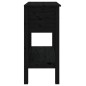 vidaXL Mesa consola de madera maciza de pino negro 75x35x75 cm vidaXL Mesa consola de madera maciza de pino negro 75x35x75 cm