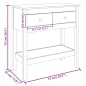 vidaXL Mesa consola de madera maciza de pino negro 75x35x75 cm vidaXL Mesa consola de madera maciza de pino negro 75x35x75 cm