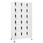 vidaXL Taquilla de acero blanco 90x40x180 cm vidaXL Taquilla de acero blanco 90x40x180 cm
