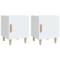 vidaXL Mesitas de noche 2 unidades madera contrachapada blancas vidaXL Mesitas de noche 2 unidades madera contrachapada blancas