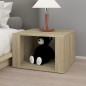 vidaXL Mesita de noche madera contrachapada roble Sonoma 57x55x36 cm vidaXL Mesita de noche madera contrachapada roble Sonoma 57x55x36 cm