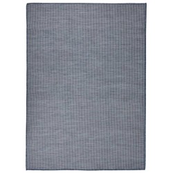 vidaXL Alfombra de exterior de tejido plano azul 200x280 cm