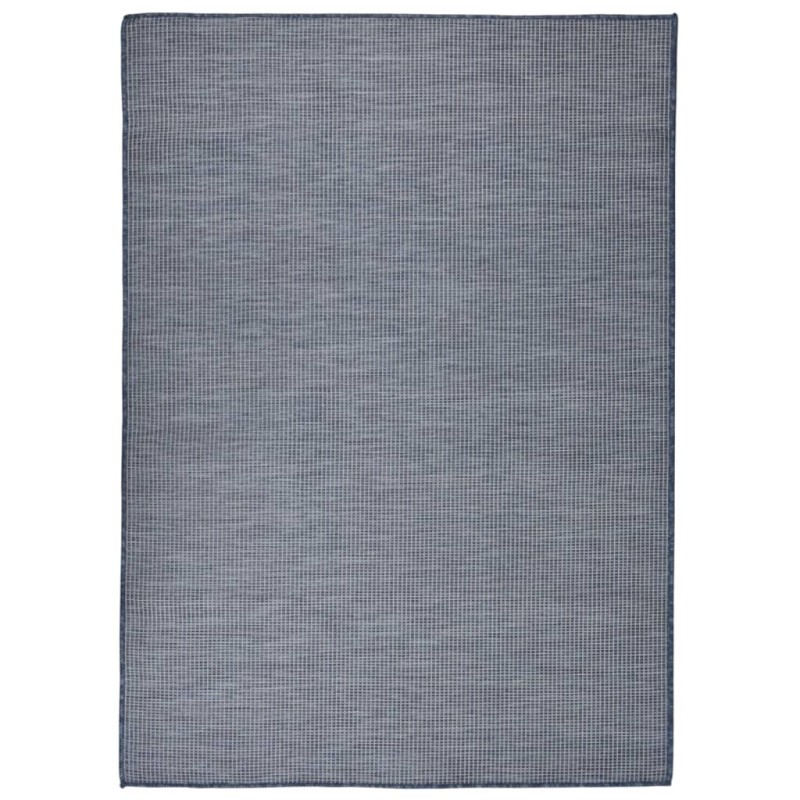 vidaXL Alfombra de exterior de tejido plano azul 200x280 cm
