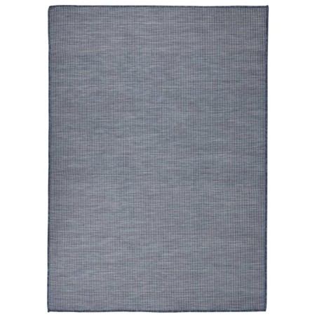 vidaXL Alfombra de exterior de tejido plano azul 200x280 cm