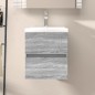 vidaXL Mueble de lavabo madera contrachapada gris Sonoma 41x38,5x45 cm vidaXL Mueble de lavabo madera contrachapada gris Sonoma 41x38,5x45 cm