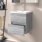 vidaXL Mueble de lavabo madera contrachapada gris Sonoma 41x38,5x45 cm vidaXL Mueble de lavabo madera contrachapada gris Sonoma 41x38,5x45 cm
