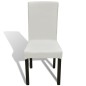 vidaXL Funda de silla elástica recta 4 unidades crema vidaXL Funda de silla elástica recta 4 unidades crema