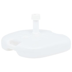 vidaXL Base de sombrilla rellenable arena/agua plástico blanco 16 L 