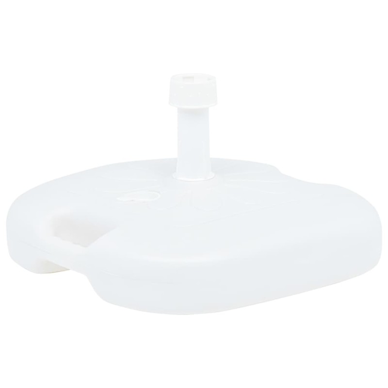 vidaXL Base de sombrilla rellenable arena/agua plástico blanco 16 L vidaXL Base de sombrilla rellenable arena/agua plástico blanco 16 L