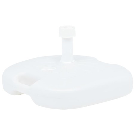 vidaXL Base de sombrilla rellenable arena/agua plástico blanco 16 L 
