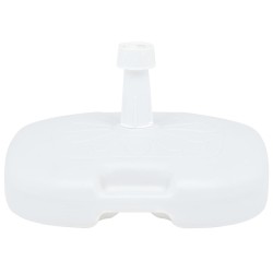 vidaXL Base de sombrilla rellenable arena/agua plástico blanco 16 L 