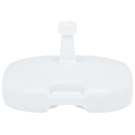 vidaXL Base de sombrilla rellenable arena/agua plástico blanco 16 L 