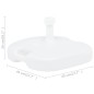 vidaXL Base de sombrilla rellenable arena/agua plástico blanco 16 L vidaXL Base de sombrilla rellenable arena/agua plástico blanco 16 L