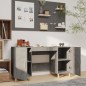 vidaXL Escritorio de madera contrachapada gris hormigón 140x50x75 cm vidaXL Escritorio de madera contrachapada gris hormigón 140x50x75 cm