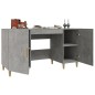 vidaXL Escritorio de madera contrachapada gris hormigón 140x50x75 cm vidaXL Escritorio de madera contrachapada gris hormigón 140x50x75 cm