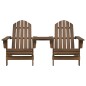 vidaXL Silla jardín Adirondack y mesita madera maciza de abeto marrón vidaXL Silla jardín Adirondack y mesita madera maciza de abeto marrón