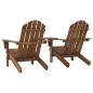 vidaXL Silla jardín Adirondack y mesita madera maciza de abeto marrón vidaXL Silla jardín Adirondack y mesita madera maciza de abeto marrón