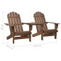 vidaXL Silla jardín Adirondack y mesita madera maciza de abeto marrón vidaXL Silla jardín Adirondack y mesita madera maciza de abeto marrón