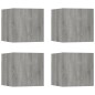 vidaXL Muebles para TV de pared 4 uds gris Sonoma 30,5x30x30 cm vidaXL Muebles para TV de pared 4 uds gris Sonoma 30,5x30x30 cm