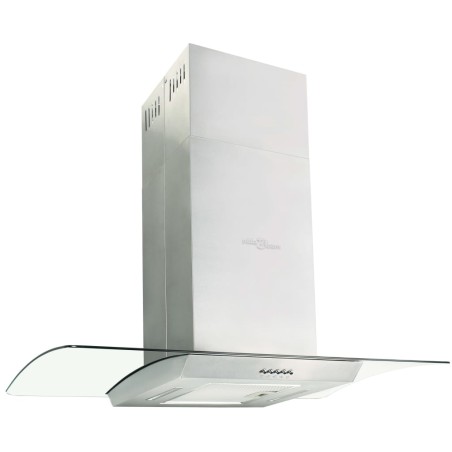 vidaXL Campana extractora de techo 90 cm acero inoxidable 756 m³/h LED