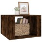 vidaXL Mesita de noche madera contrachapada roble ahumado 57x55x36 cm vidaXL Mesita de noche madera contrachapada roble ahumado 57x55x36 cm