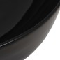 vidaXL Lavabo redondo de cerámica negro 41,5x13,5 cm vidaXL Lavabo redondo de cerámica negro 41,5x13,5 cm