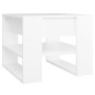 vidaXL Mesa de centro madera contrachapada blanco 55,5x55x45 cm vidaXL Mesa de centro madera contrachapada blanco 55,5x55x45 cm