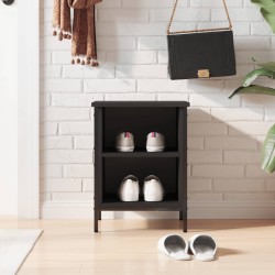 vidaXL Zapatero madera de ingeniería negro 38x35x50 cm