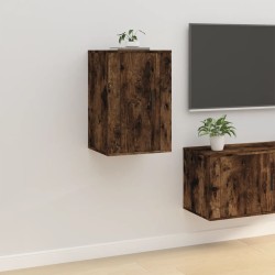 vidaXL Mueble para TV de pared roble ahumado 40x34,5x60 cm